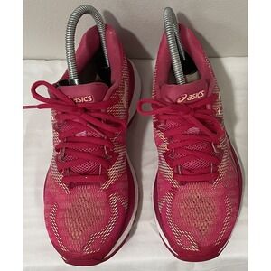 Asics Gel-Nimbus 20 Running Shoes Women 7.5 Pink White T850N FlyteFoam Sneakers
